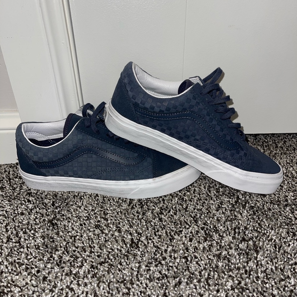 Vans Men's Dark Blue Checkered Sneakers